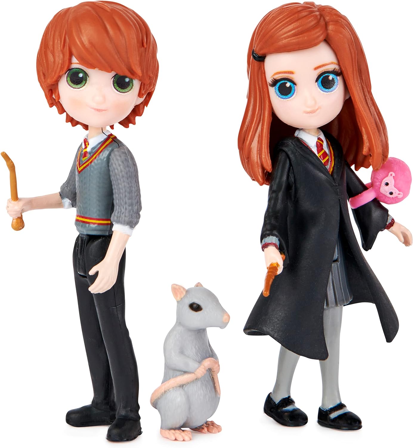 Wizarding World Harry Potter, Magical Minis Ron and Ginny Weasley Friendship Set with 2 Creatures
