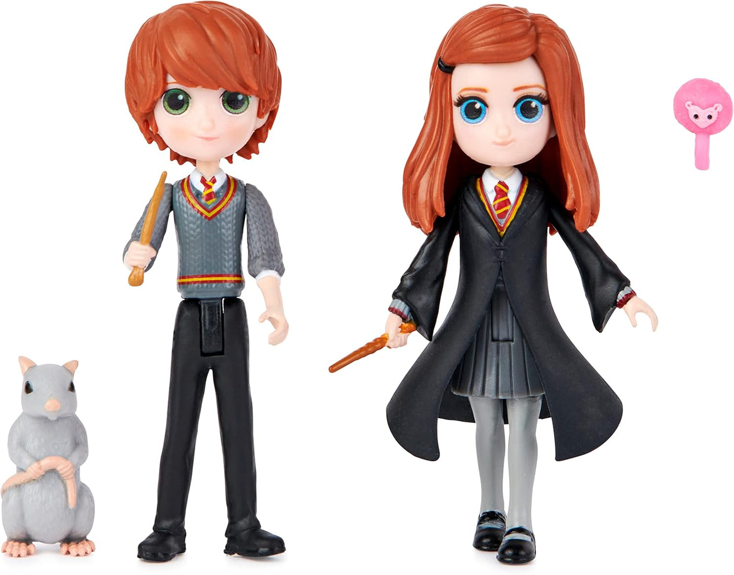 Wizarding World Harry Potter, Magical Minis Ron and Ginny Weasley Friendship Set with 2 Creatures