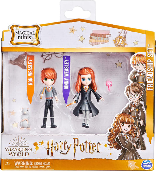 Wizarding World Harry Potter, Magical Minis Ron and Ginny Weasley Friendship Set with 2 Creatures