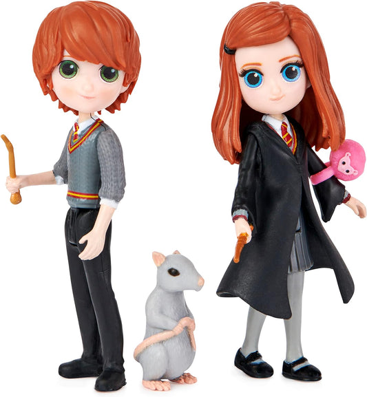 Wizarding World Harry Potter, Magical Minis Ron and Ginny Weasley Friendship Set with 2 Creatures